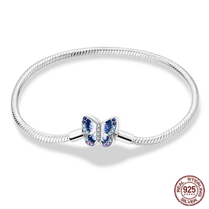 925 sterling zilveren bedelarmband – Ster, maan, zon & klavertje vier met groene zirconia