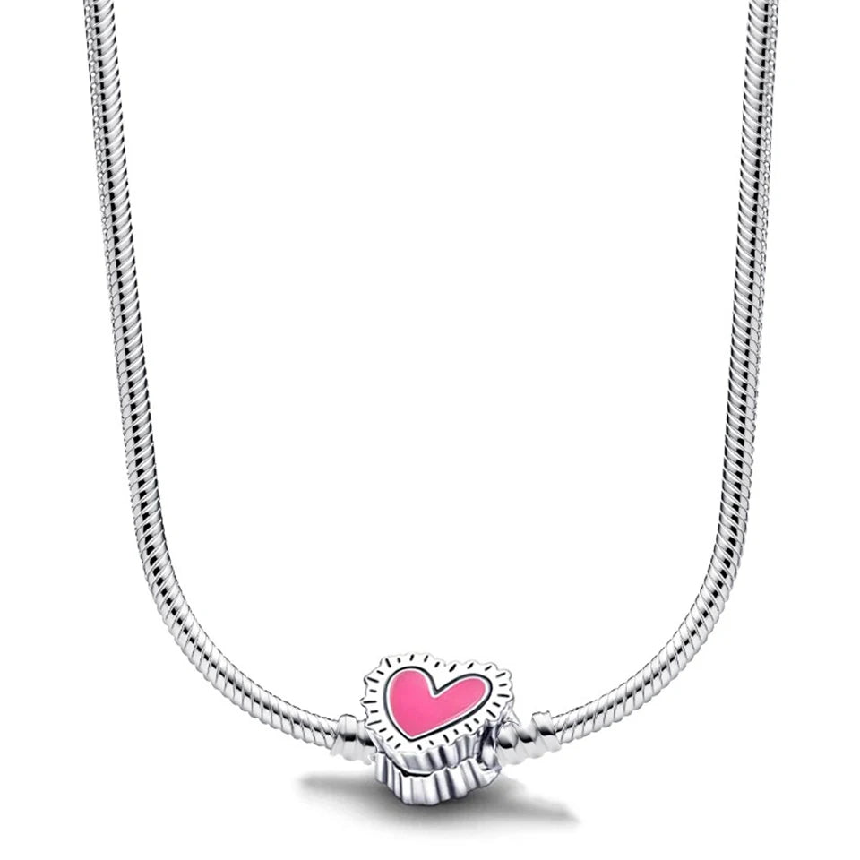 Disney-inspiratie Minnie & Mickey ketting – 925 sterling zilveren charm met strik en pompoen detail