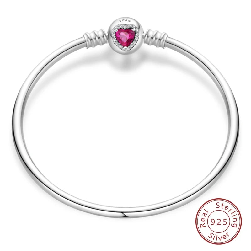 925 Sterling zilveren “Forever Love” hartarmband – Ster, maan, vliegtuig & aarde charms voor dames