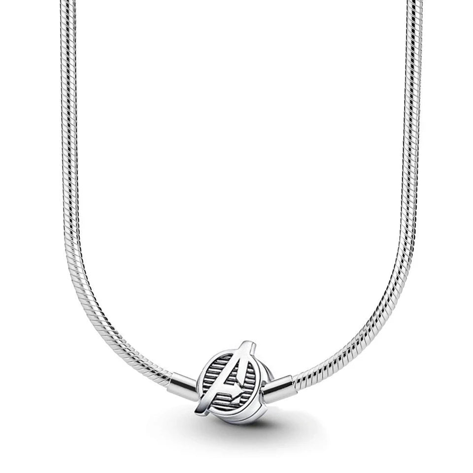 Disney-inspiratie Minnie & Mickey ketting – 925 sterling zilveren charm met strik en pompoen detail