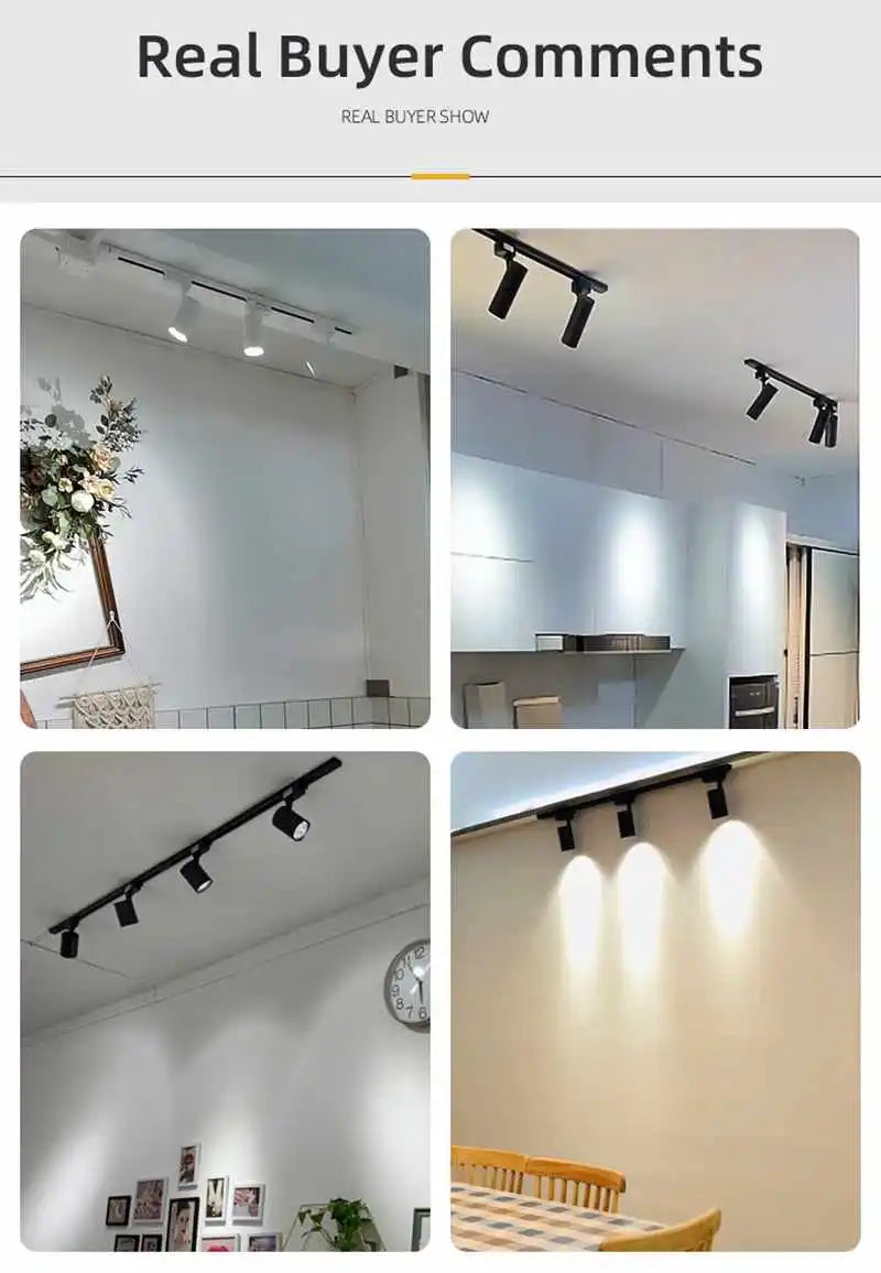 LED railspot 220V – 12W/20W/30W/40W plafond track verlichting voor woonkamer & keuken