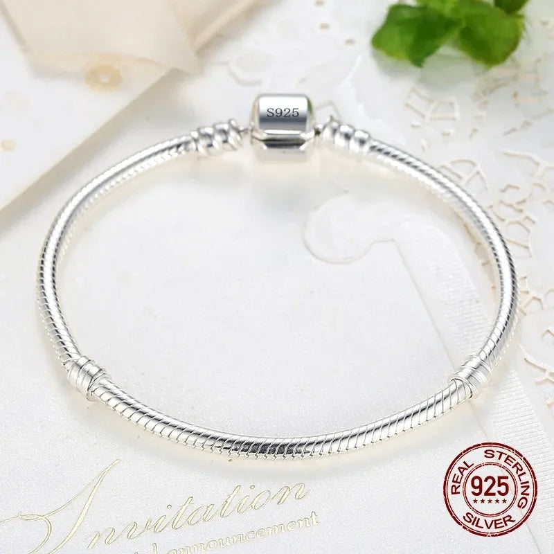 925 sterling zilveren slangenschakel armband – handgemaakte zachte charme-armband voor dames