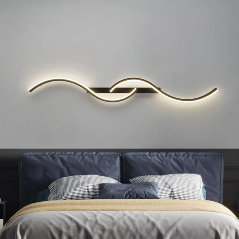Moderne LED wandlamp – minimalistische lange wandverlichting voor slaapkamer & woonkamer