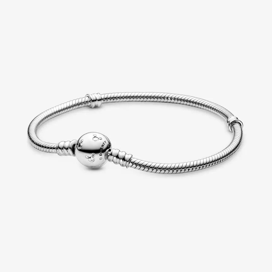 Disney geïnspireerde 925 zilverkleurige bedelarmband – Luxe armband met natuursteen & charms voor dames
