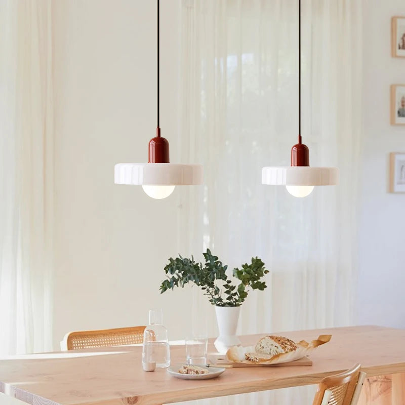Nordic retro glazen hanglamp – E27 pendant verlichting voor woonkamer, eetkamer & slaapkamer