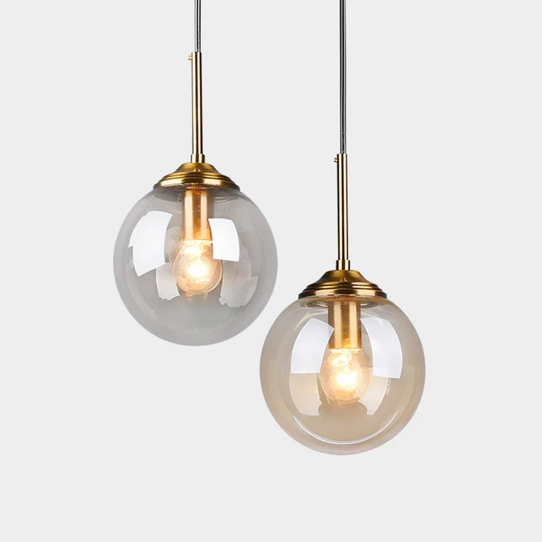 Moderne luxe metalen hanglamp – Nordic LED glazen pendant voor woonkamer, eetkamer & bedside