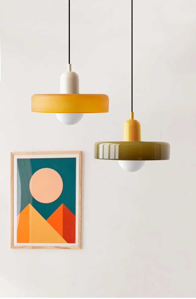 Nordic retro glazen hanglamp – E27 pendant verlichting voor woonkamer, eetkamer & slaapkamer