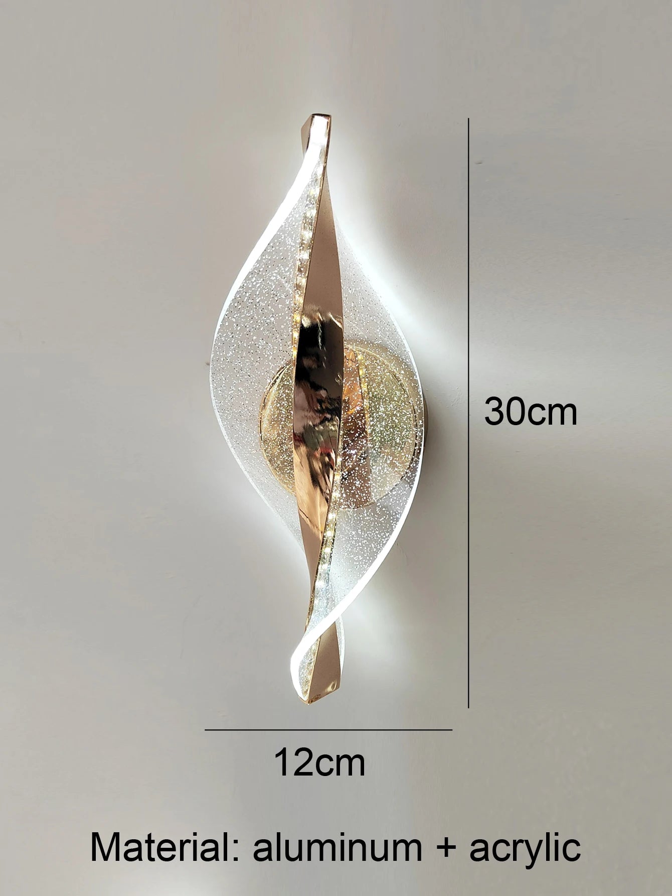 Moderne LED wandlamp – goud/zwart acryl wandverlichting voor slaapkamer, hal & woonkamer