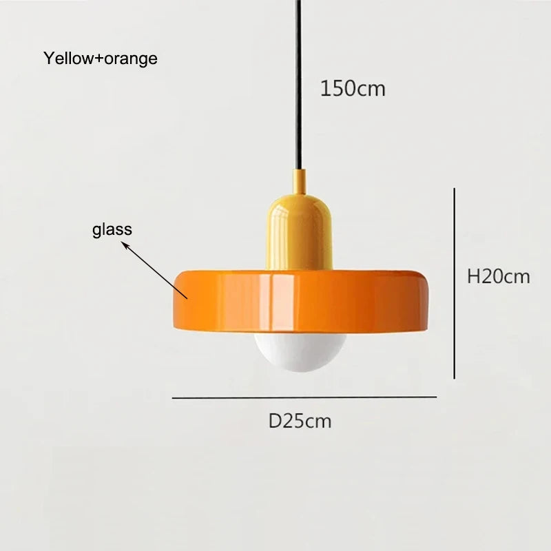 Nordic retro glazen hanglamp – E27 pendant verlichting voor woonkamer, eetkamer & slaapkamer
