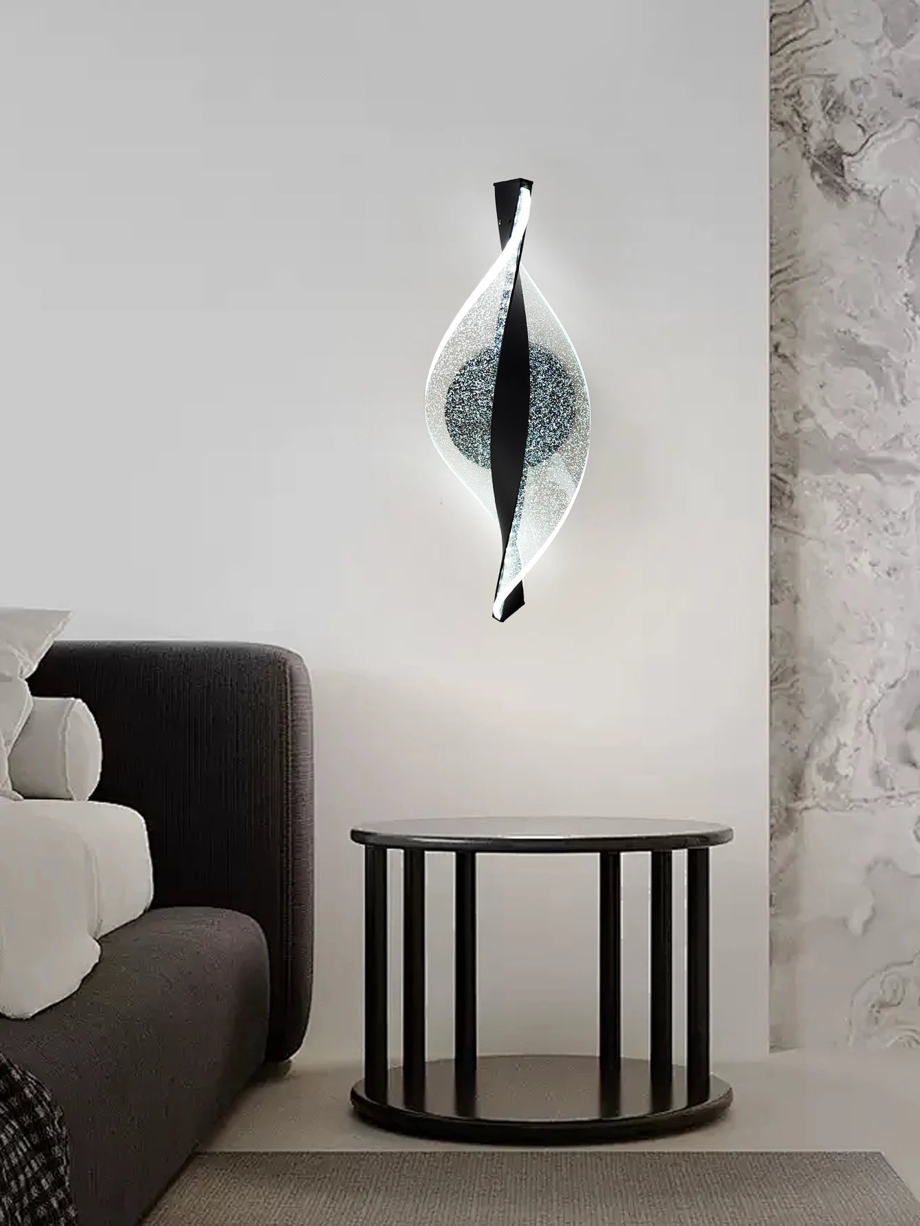 Moderne LED wandlamp – goud/zwart acryl wandverlichting voor slaapkamer, hal & woonkamer