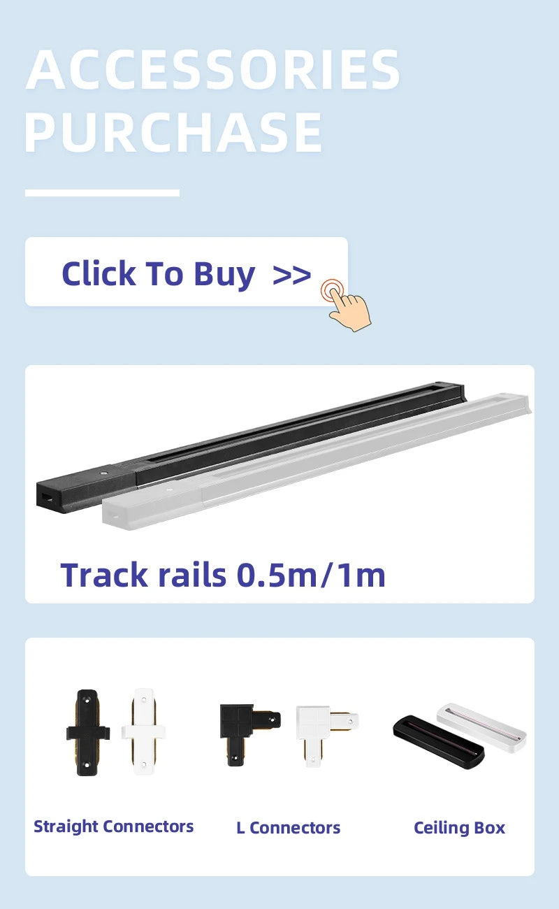 LED railspot 220V – 12W/20W/30W/40W plafond track verlichting voor woonkamer & keuken
