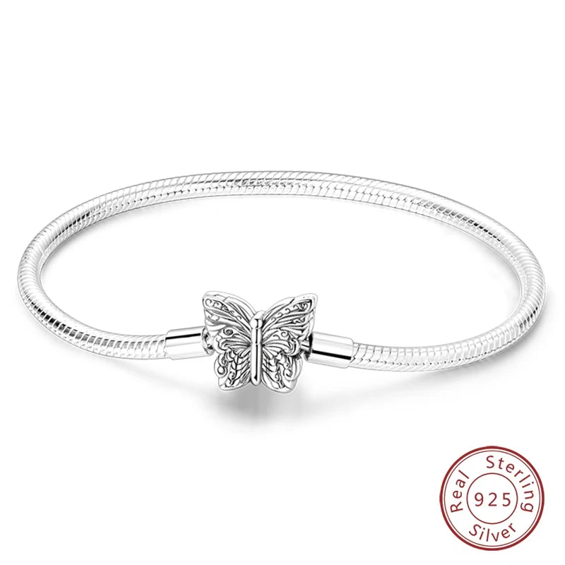 925 Sterling zilveren “Forever Love” hartarmband – Ster, maan, vliegtuig & aarde charms voor dames