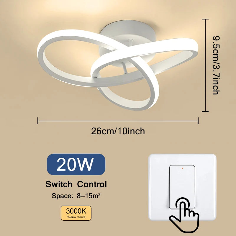 Moderne LED plafondlamp 3 lichtkleuren – opbouw plafondverlichting voor slaapkamer & eetkamer