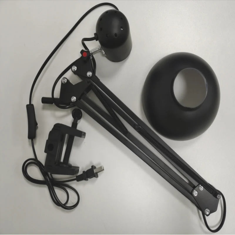 Moderne bureaulamp met klem – opvouwbare LED tafellamp voor studie, kantoor & manicure werkplek