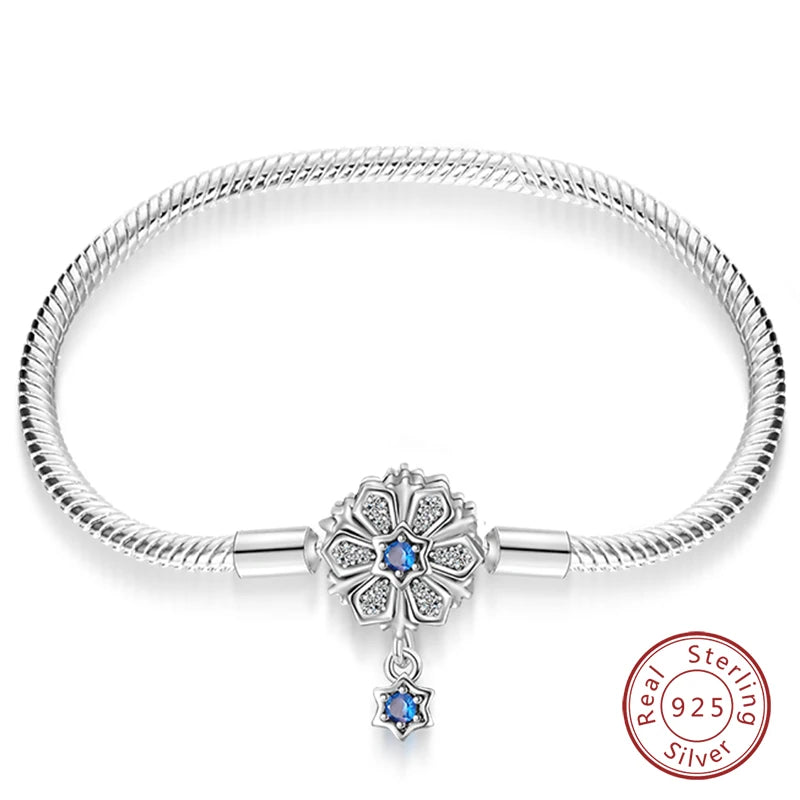 925 Sterling zilveren “Forever Love” hartarmband – Ster, maan, vliegtuig & aarde charms voor dames