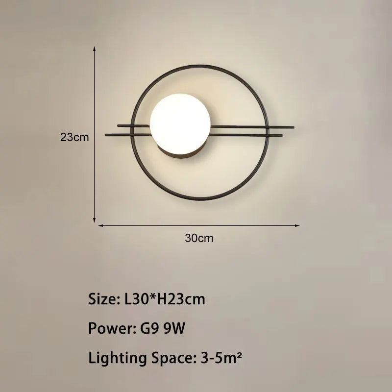 Moderne LED wandlamp voor slaapkamer – G9 lamp inbegrepen | Nordic stijl wandverlichting