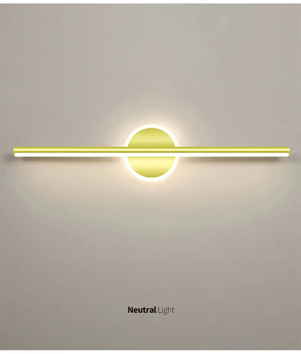 Moderne LED wandlamp spiegelverlichting 40–80 cm – goud/zwart badkamer & make-up lamp