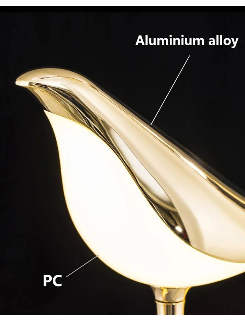 Nordic gouden vogel LED wandlamp – design Art Deco wandverlichting voor slaapkamer & woonkamer