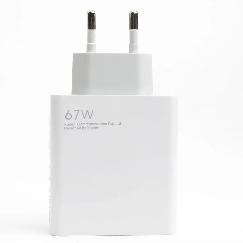 Xiaomi 67W originele snellader EU – Turbo Charge adapter met 6A USB-C kabel