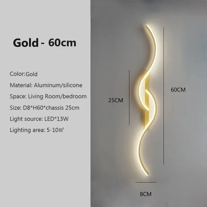 Moderne LED wandlamp – minimalistische lange wandverlichting voor slaapkamer & woonkamer