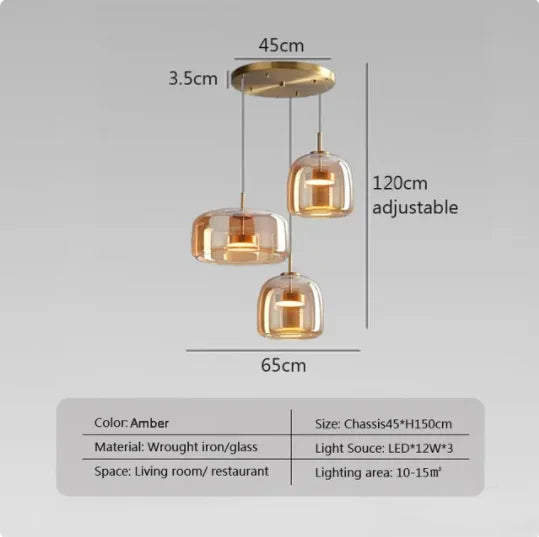 Nordic LED glazen hanglamp – moderne pendant verlichting voor restaurant, bar & interieur