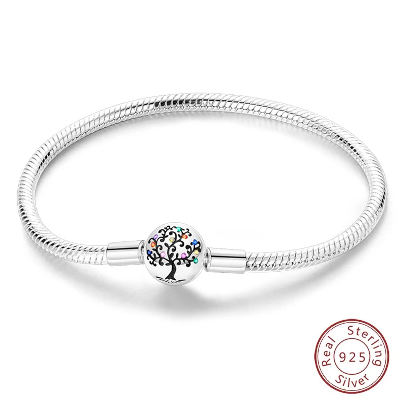 925 Sterling zilveren “Forever Love” hartarmband – Ster, maan, vliegtuig & aarde charms voor dames