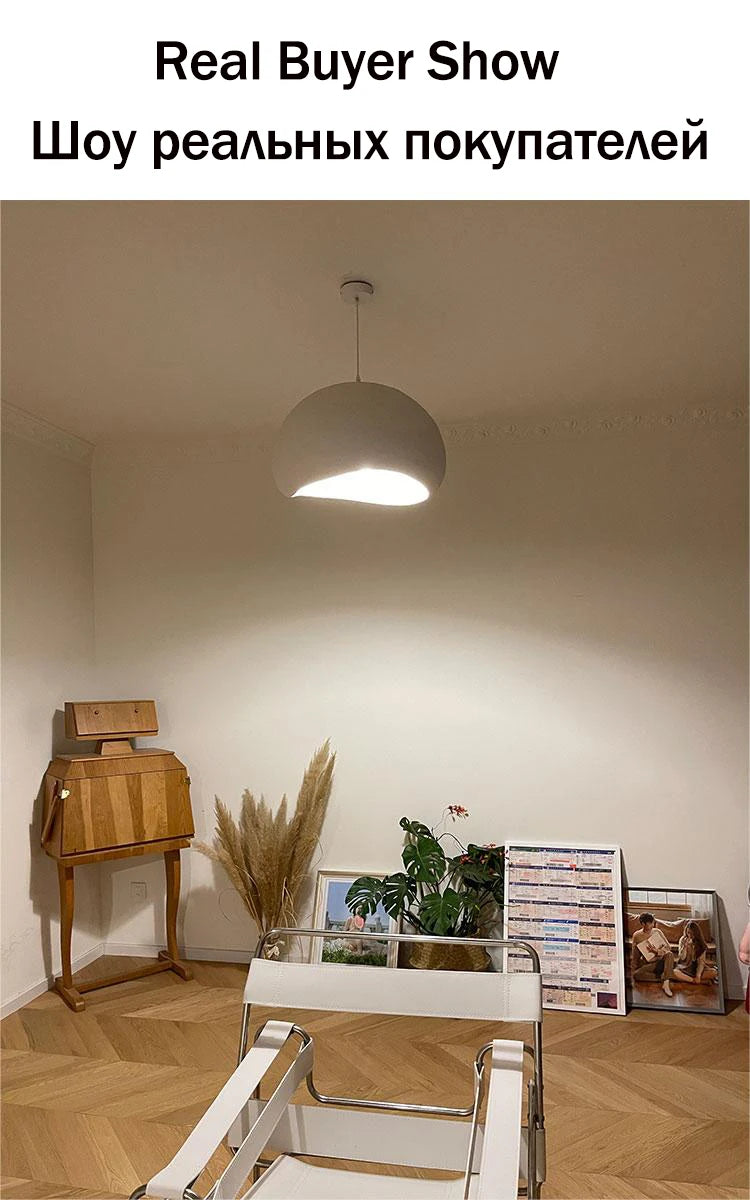 Nordic Wabi Sabi hanglamp – moderne LED pendant lamp voor eetkamer, woonkamer & slaapkamer