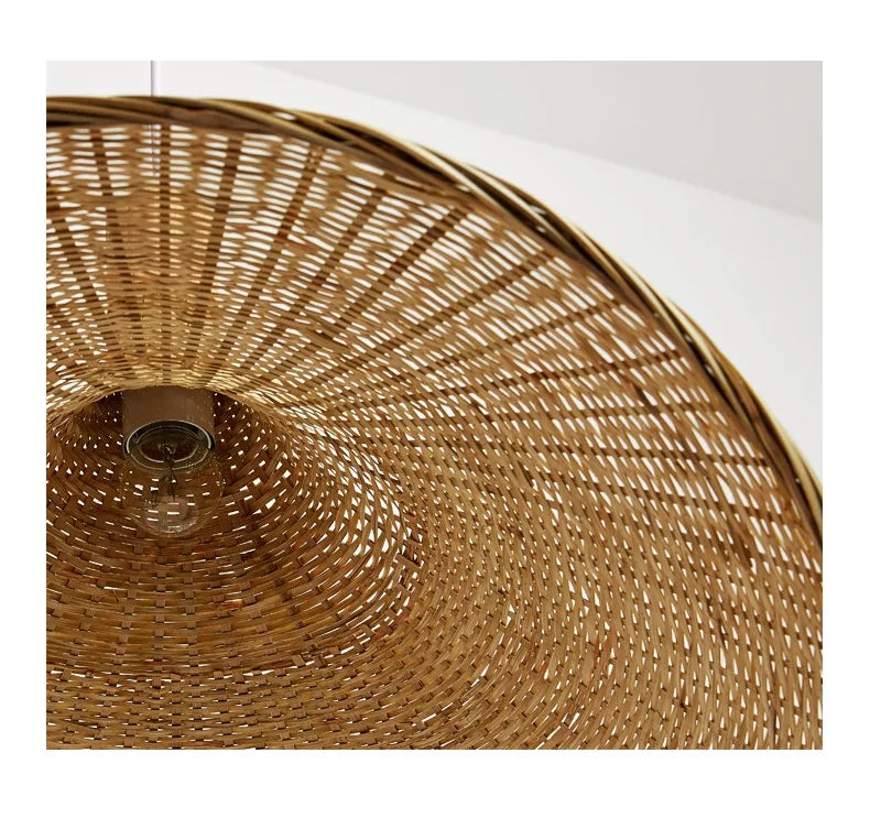 Rotan bamboe hanglamp – handgeweven natuurlijke pendant lamp voor woonkamer & slaapkamer
