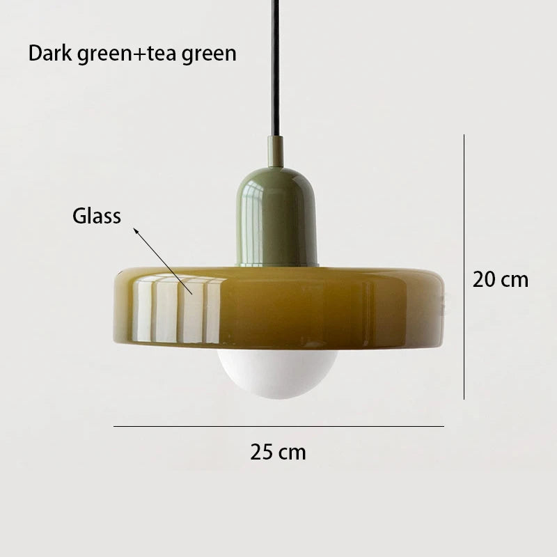 Nordic retro glazen hanglamp – E27 pendant verlichting voor woonkamer, eetkamer & slaapkamer