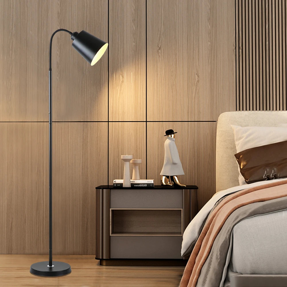 Moderne LED vloerlamp met verstelbare zwanenhals – leeslamp voor woonkamer, slaapkamer & studeerkamer
