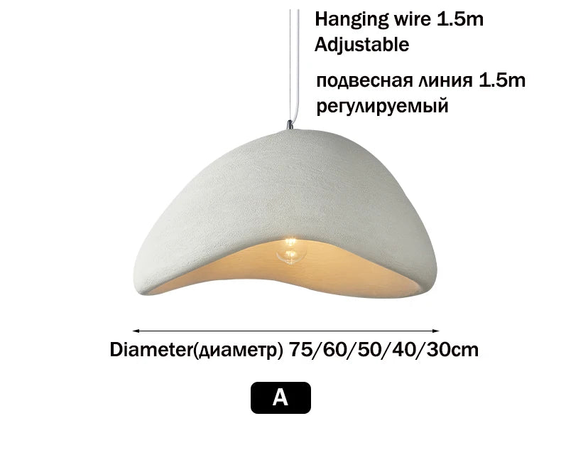 Nordic Wabi Sabi hanglamp – moderne LED pendant lamp voor eetkamer, woonkamer & slaapkamer