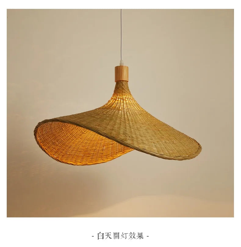 Rotan bamboe hanglamp – handgeweven natuurlijke pendant lamp voor woonkamer & slaapkamer
