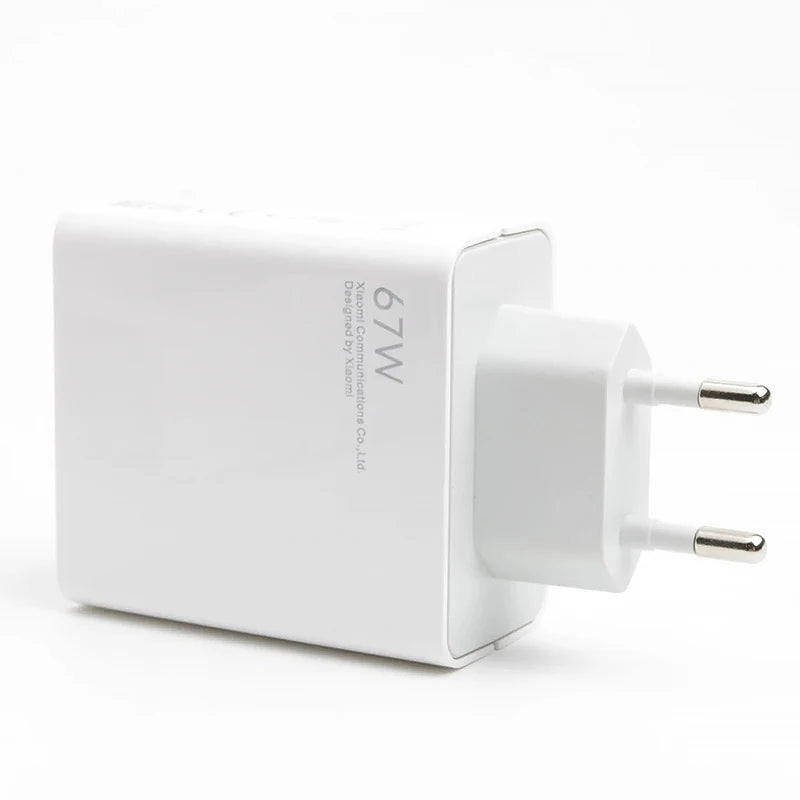 Xiaomi 67W originele snellader EU – Turbo Charge adapter met 6A USB-C kabel