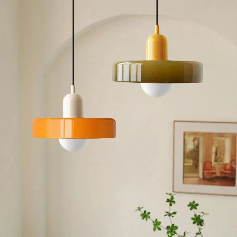 Nordic retro glazen hanglamp – E27 pendant verlichting voor woonkamer, eetkamer & slaapkamer
