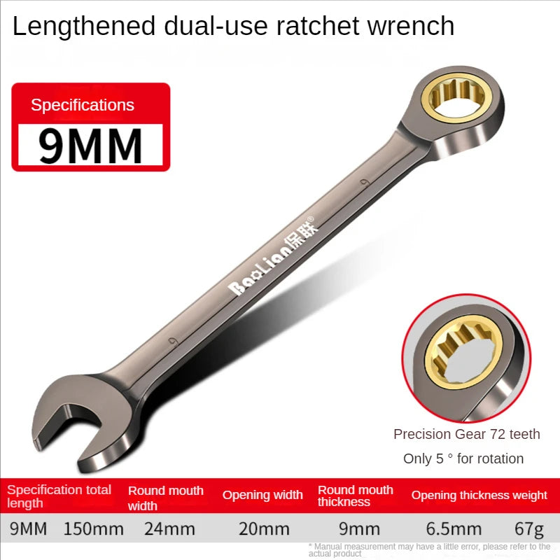 Universele verstelbare ratelsleutel 8–22 mm – Torx momentsleutel voor fiets, motor & auto
