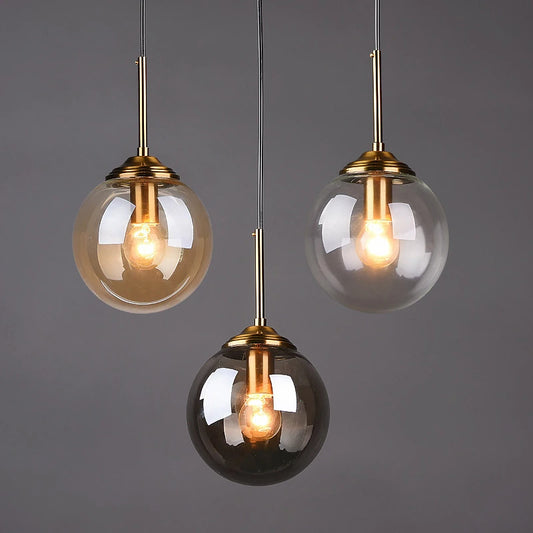 Moderne luxe metalen hanglamp – Nordic LED glazen pendant voor woonkamer, eetkamer & bedside