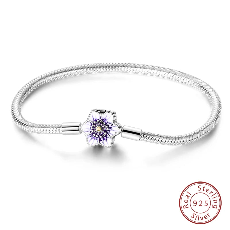 925 sterling zilveren bedelarmband – Ster, maan, zon & klavertje vier met groene zirconia