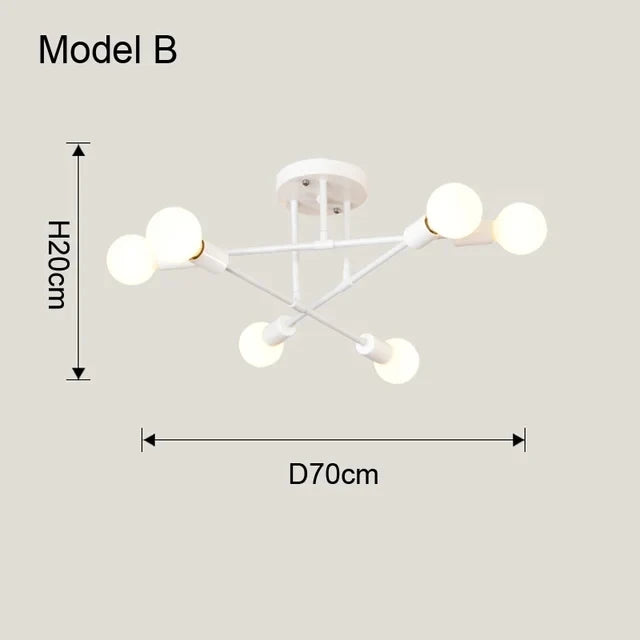 Nordic minimalistische hanglamp – moderne LED plafondlamp in zwart/goud voor slaapkamer & woonkamer