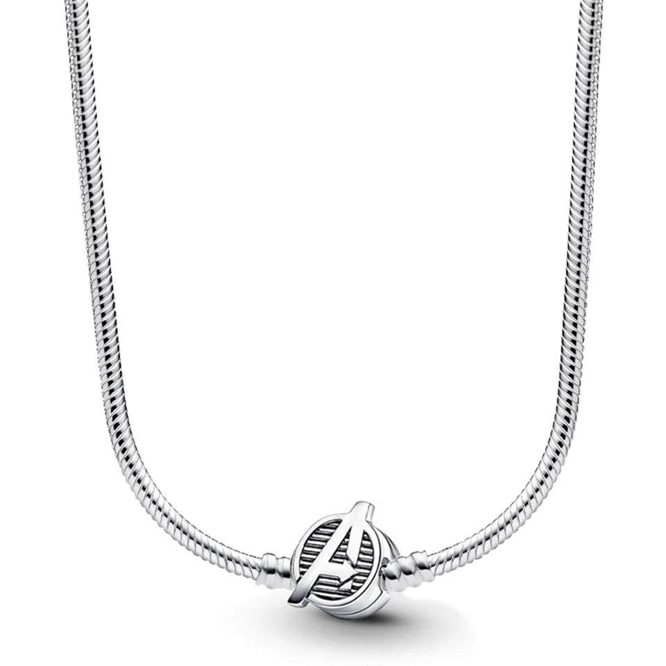 Disney-inspiratie Minnie & Mickey ketting – 925 sterling zilveren charm met strik en pompoen detail