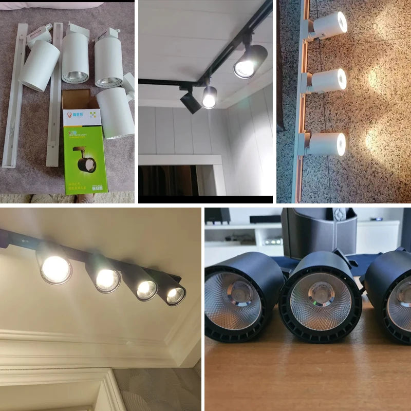 LED railspot 220V – 12W/20W/30W/40W plafond track verlichting voor woonkamer & keuken
