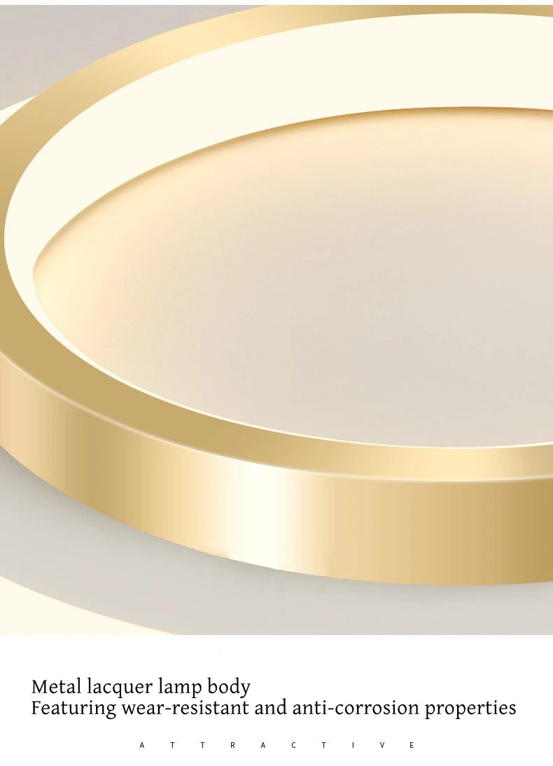 Moderne luxe LED plafondlamp goud – Nordic gang- & corridorverlichting voor hal en trap