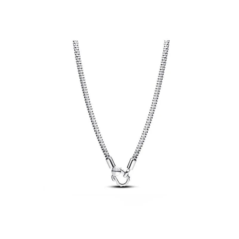 925 sterling zilveren slangenschakel ketting met hart hanger – klassieke charm ketting voor vrouwen