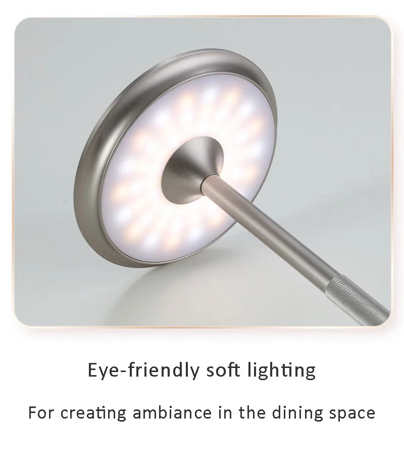 Draadloze oplaadbare tafellamp – dimbare LED touch lamp met retro design (portable)