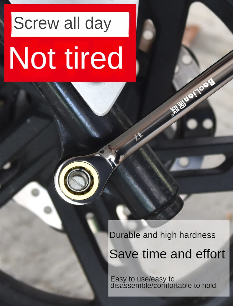 Universele verstelbare ratelsleutel 8–22 mm – Torx momentsleutel voor fiets, motor & auto