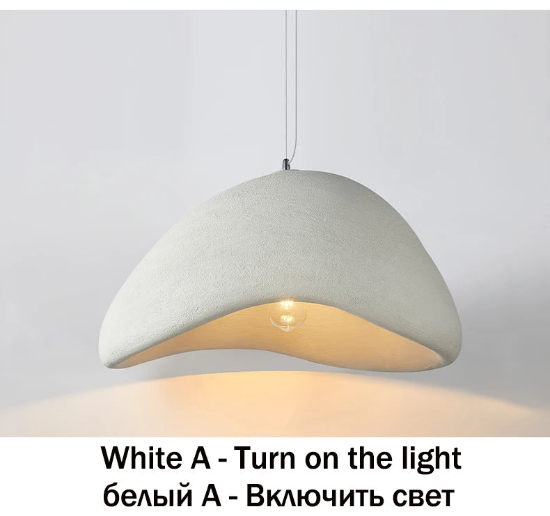 Nordic Wabi Sabi hanglamp – moderne LED pendant lamp voor eetkamer, woonkamer & slaapkamer