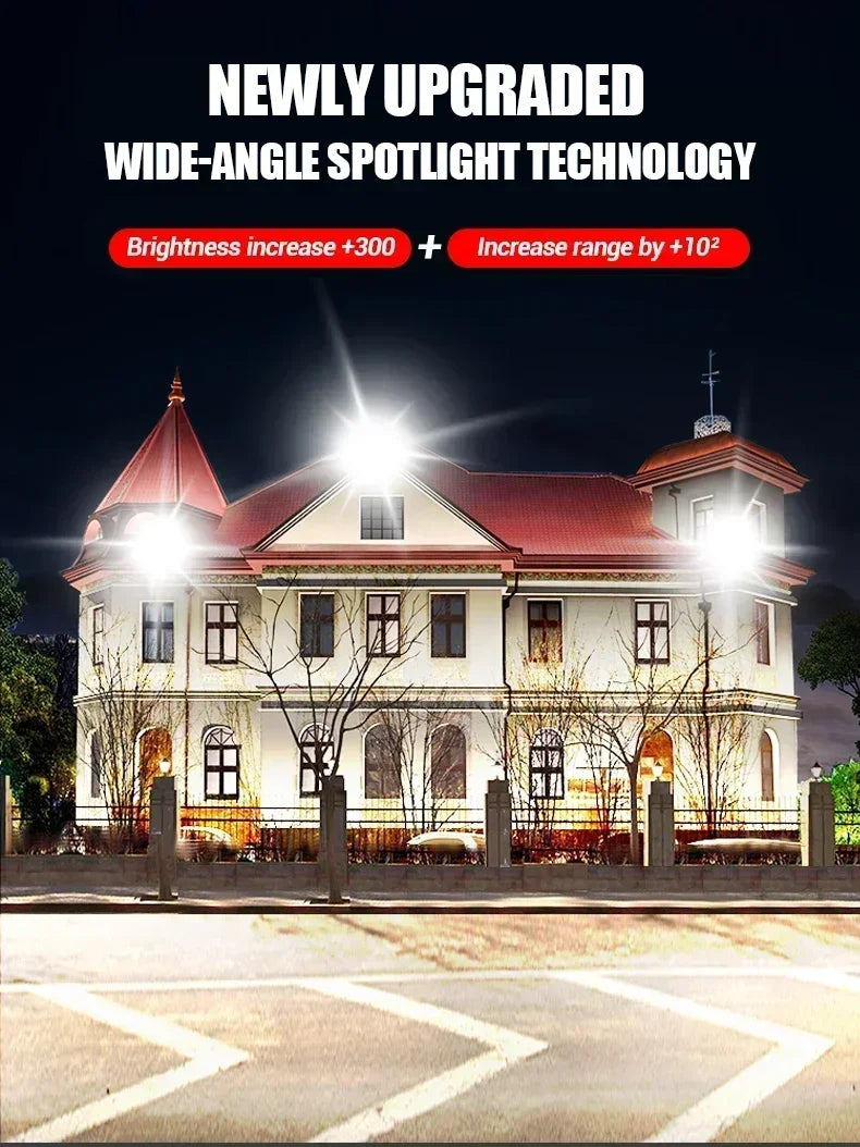 Solar Buitenlamp met Bewegingssensor – Split Paneel – 100/120/128 LED – 3 Lichtstanden – IP65 Waterdicht – Tuin, Schutting & Oprit