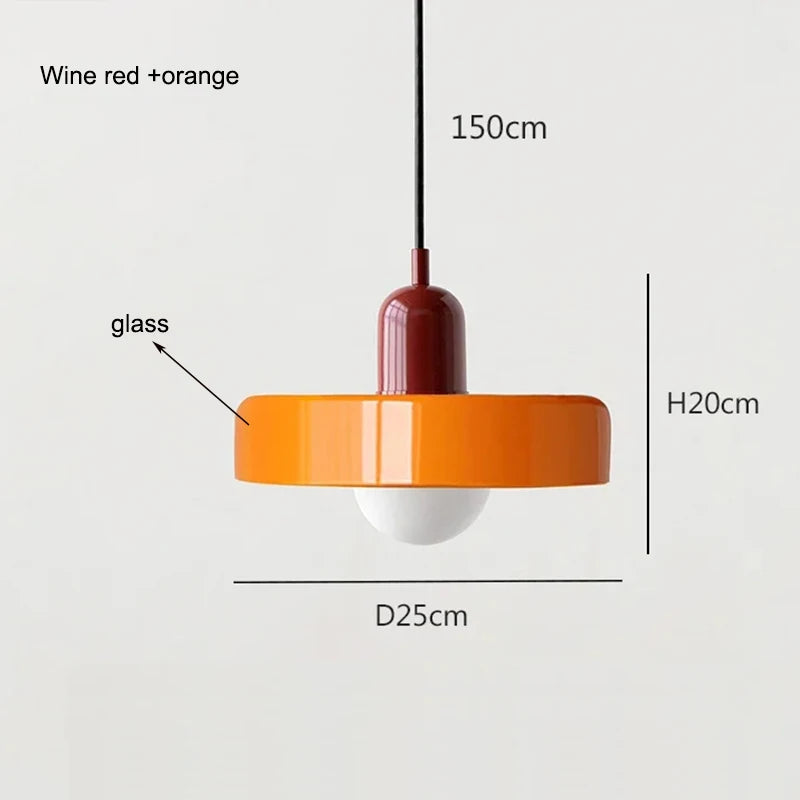 Nordic retro glazen hanglamp – E27 pendant verlichting voor woonkamer, eetkamer & slaapkamer