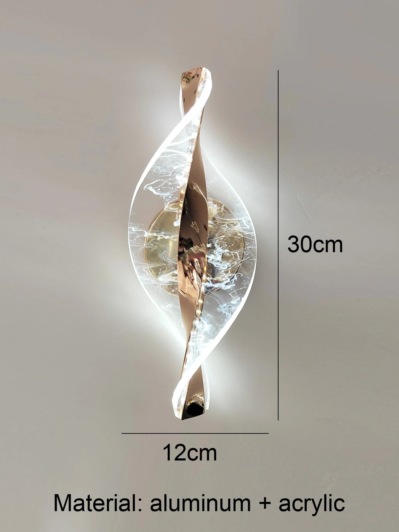 Moderne LED wandlamp – goud/zwart acryl wandverlichting voor slaapkamer, hal & woonkamer