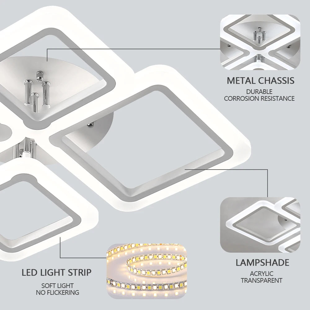 Nordic minimalistische LED plafondlamp – dimbare moderne plafondverlichting voor woonkamer & slaapkamer