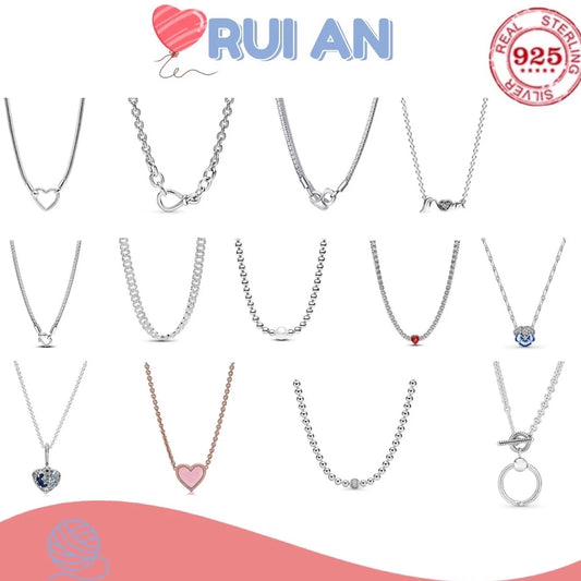 925 sterling zilveren slangenschakel ketting met hart hanger – klassieke charm ketting voor vrouwen